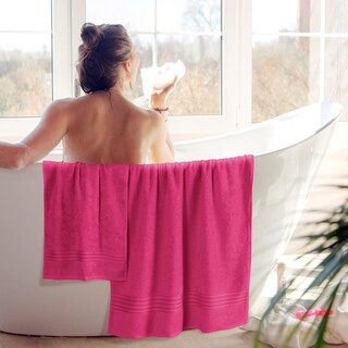 Foto 4 | Foto 4 | Juego De Toallas Boutiquo Paquete De 6 Paños De Algodón Para Baño Y Manos Color Rosa Intenso - Venta Internacional.