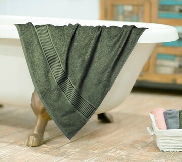 Foto 4 | Foto 4 | Juego De Toallas De Baño Belizzi Home Cotton  Paquete De 2 Unidades  70 X 140 Cm  Color Verde Oliva - Venta Internacional.