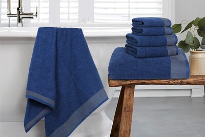 Foto 5 | Foto 5 | Juego De Toallas Belizzi Home 100% Algodón Ultrasuaves Paquete De 6 Color Azul Marino - Venta Internacional.