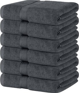 Foto 1 | Foto 1 | Toallas De Baño Simpli-magic De Algodón 25 X 50 Cm Color Gris Paquete De 6 - Venta Internacional.