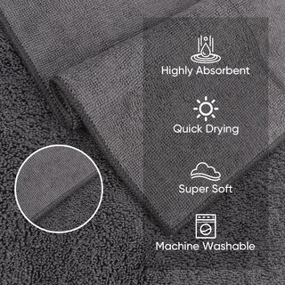 Foto 2 | Foto 2 | Toallitas De Microfibra Homexcel Altamente Absorbentes 24 Unidades Color Gris - Venta Internacional.