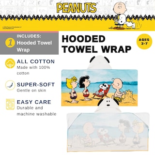 Foto 3 | Foto 3 | Toalla Con Capucha Franco Peanuts Snoopy Kids 60 X 120 Cm - Venta Internacional.