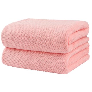 Foto 1 | Foto 1 | Juego De Toallas De Baño Homexcel 2 Unidades Microfibra 70 X 140 Cm Color Rosa - Venta Internacional.