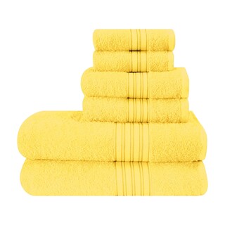 Foto 1 | Foto 1 | Juego De Toallas Boutiquo 6 Unidades Algodón Baño Y Manos Color Amarillo Lima - Venta Internacional.