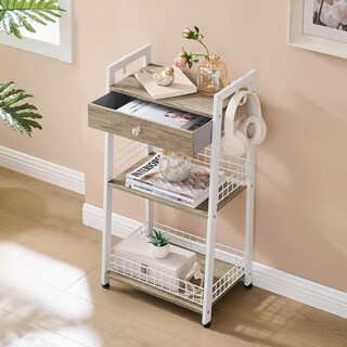 Foto 2 | Foto 2 | Estante De Escalera De Baño Gewudraw De 3 Niveles Con Cajón Blanco - Venta Internacional.