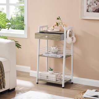 Foto 5 | Foto 5 | Estante De Escalera De Baño Gewudraw De 3 Niveles Con Cajón Blanco - Venta Internacional.
