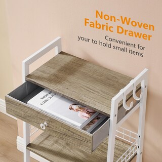 Foto 7 | Foto 7 | Estante De Escalera De Baño Gewudraw De 3 Niveles Con Cajón Blanco - Venta Internacional.