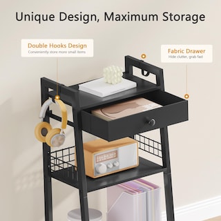 Foto 5 | Foto 5 | Estante De Escalera De Baño Gewudraw De 3 Niveles Con Cajón Negro - Venta Internacional.