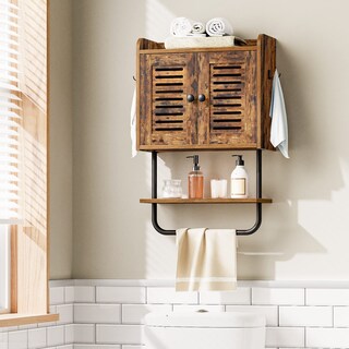 Foto 3 | Foto 3 | Armario De Pared Para Baño Hoobro Con Doble Puerta Medicine Rustic Br - Venta Internacional.