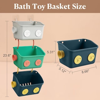 Foto 2 | Foto 2 | Organizador De Almacenamiento De Juguetes De Baño Karceyworth Cute Robot  Paquete De 3 - Venta Internacional.