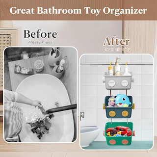 Foto 6 | Foto 6 | Organizador De Almacenamiento De Juguetes De Baño Karceyworth Cute Robot  Paquete De 3 - Venta Internacional.