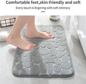 Foto 2 | Foto 2 | Alfombra De Baño Viscoelástica Yihouse Adoquín Gris Claro 51 X 81 Cm - Venta Internacional.
