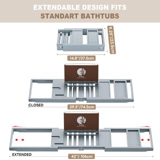 Foto 2 | Foto 2 | Bandeja De Bañera De Bambú Caddy Yirilan Ampliable Para 1 O 2 Personas - Venta Internacional.