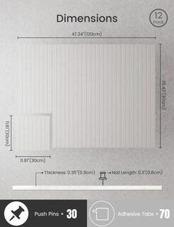 Foto 2 | Foto 2 | Tablero De Anuncios De Fieltro De Corcho 47 X 35 Cm Color Blanco - Venta Internacional.