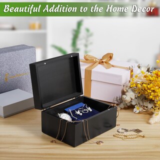 Foto 5 | Foto 5 | Caja De Recuerdos Drastar De Madera Para Joyas Funerarias Color Negro - Venta Internacional.