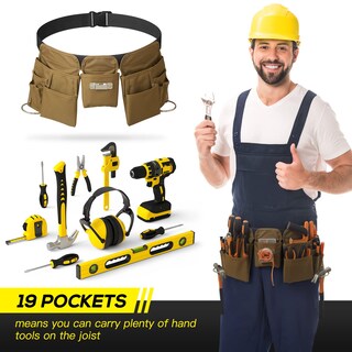Foto 4 | Foto 4 | Cinturón Para Herramientas Koyyto De 19 Bolsillos Con Hebilla De Cierre Rápido Color Caqui - Venta Internacional.