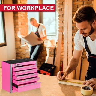 Foto 3 | Foto 3 | Caja De Herramientas P.i.t. Mini Rosa De Acero Con 5 Cajones Apilable Con Forro - Venta Internacional.