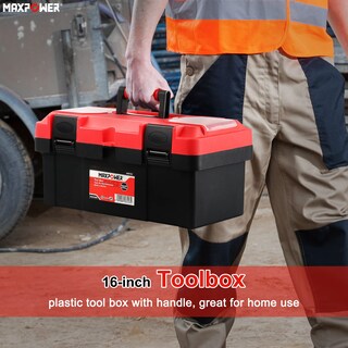 Foto 6 | Foto 6 | Caja De Herramientas Maxpower De Plástico De 40 Cm Con Cierre Y Bandeja Extraíble - Venta Internacional.