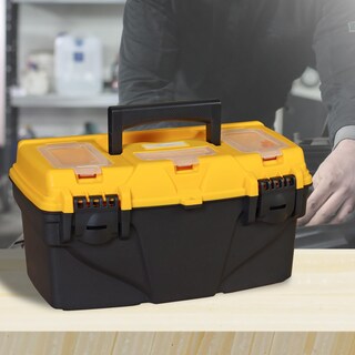 Foto 4 | Foto 4 | Caja De Herramientas Torin 15.5 De Plástico Con Bandeja Extraíble Color Negro Y Amarillo - Venta Internacional.