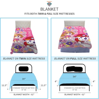 Foto 4 | Foto 4 | Manta Paw Patrol Para Niñas Y Niños Supersuave De Felpa 160 X 230 Cm - Venta Internacional.