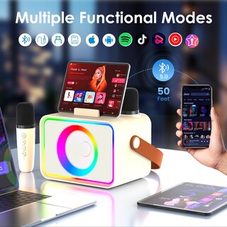 Foto 5 | Foto 5 | Altavoz Bluetooth Portátil Karaoke Machine Ultramic Con 2 Micrófonos - Venta Internacional.