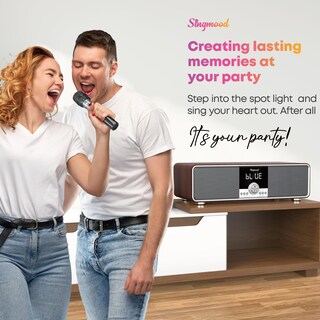 Foto 2 | Foto 2 | Máquina De Karaoke Singmood Con Barra De Sonido Con Subwoofer De 2 Micrófonos Uhf - Venta Internacional.