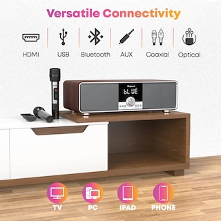 Foto 4 | Foto 4 | Máquina De Karaoke Singmood Con Barra De Sonido Con Subwoofer De 2 Micrófonos Uhf - Venta Internacional.