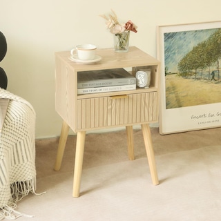 Foto 2 | Foto 2 | Mesita De Noche Nightstand Maxsmeo Pequeña De Madera Con Cajón - Venta Internacional.