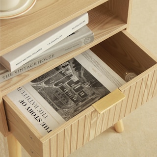 Foto 4 | Foto 4 | Mesita De Noche Nightstand Maxsmeo Pequeña De Madera Con Cajón - Venta Internacional.