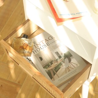 Foto 7 | Foto 7 | Mesita De Noche Maxsmeo Blanca Con Cajón Moderna De Mediados De Siglo - Venta Internacional.