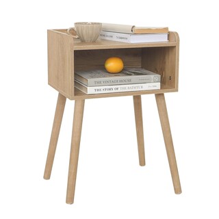 Foto 1 | Foto 1 | Mesita De Noche Maxsmeo Mid Century Modern Con Almacenamiento En Nogal Rústico - Venta Internacional.