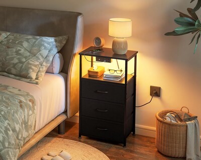 Foto 3 | Foto 3 | Set De Mesitas De Noche Casaottima Con Estación De Carga Y Luces Led - Venta Internacional.