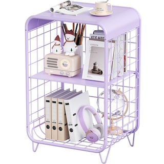 Foto 1 | Foto 1 | Mesita De Noche Apexchaser  Bonita Mesa Auxiliar De Metal De 3 Niveles  Color Morado - Venta Internacional.