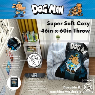 Foto 2 | Foto 2 | Ropa De Cama Infantil Throw Franco Dog Man Supa Book  117 Cm X 152 Cm - Venta Internacional.