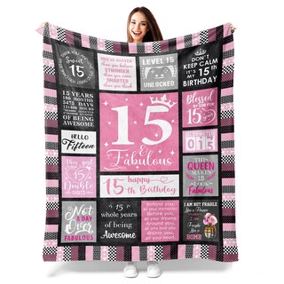 Foto 1 | Foto 1 | Manta Atokker Para Quinceañera Regalo De 15 Cumpleaños 130 X 150 Cm - Venta Internacional.