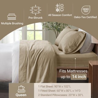 Foto 4 | Foto 4 | Juego De Sábanas Sleep Philosophy True North Cozy  Franela Y Algodón - Venta Internacional.