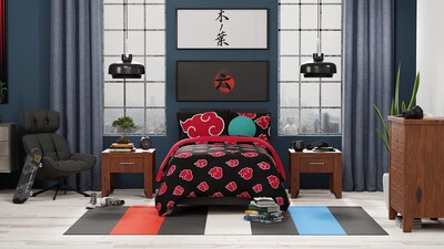 Foto 5 | Foto 5 | Juego De Sábanas Franco Naruto Akatsuki Anime Tamaño Queen - Venta Internacional.