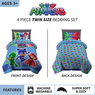 Foto 2 | Foto 2 | Juego De Ropa De Cama Franco Pj Masks De 4 Piezas  Tamaño Doble - Venta Internacional.