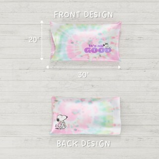 Foto 5 | Foto 5 | Funda De Almohada Peanuts Snoopy Tie Dye Satén Sedoso 20 X 30 Cm - Venta Internacional.