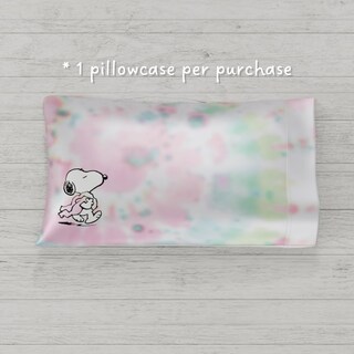 Foto 6 | Foto 6 | Funda De Almohada Peanuts Snoopy Tie Dye Satén Sedoso 20 X 30 Cm - Venta Internacional.