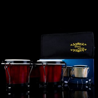 Foto 6 | Foto 6 | Tambores Bongo Drums Glory De Madera De 15 Cm Y 18 Cm Con Bolsa Color Rojo - Venta Internacional.