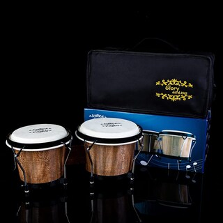 Foto 2 | Foto 2 | Tambores Bongo Drums Glory Bongo De Madera De 15 Cm Y 18 Cm Con Bolsa - Venta Internacional.