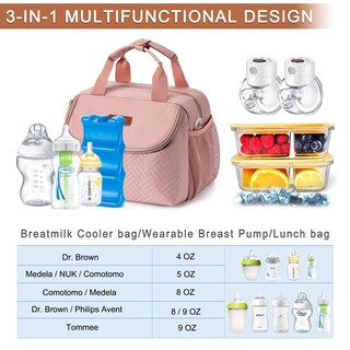 Foto 2 | Foto 2 | Bolsa Enfriadora De Leche Materna Babeyer Para 6 Biberones De 250 Ml Color Rosa - Venta Internacional.