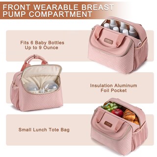 Foto 3 | Foto 3 | Bolsa Enfriadora De Leche Materna Babeyer Para 6 Biberones De 250 Ml Color Rosa - Venta Internacional.