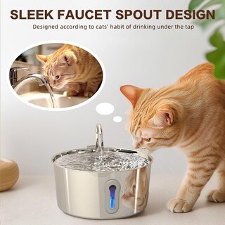 Foto 6 | Foto 6 | Fuente De Agua Cat Hajxm De Acero Inoxidable De 4 Litros Con Bomba Y Filtros - Venta Internacional.