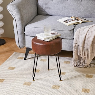 Foto 4 | Foto 4 | Taburete De Reposapiés Ibuyke De Piel Sintética Con Patas De Acero Dorado Lg-31z - Venta Internacional.