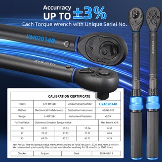 Foto 4 | Foto 4 | Llave Dinamométrica Uyecove Drive Click De 3/8 Pulgadas 6 8-61 Nm /5-45 Ft.lb - Venta Internacional.