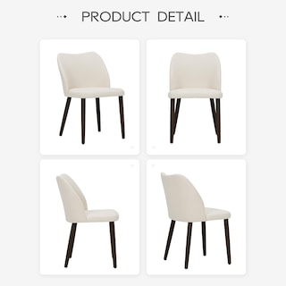 Foto 3 | Foto 3 | Juego De 4 Sillas De Comedor Colamy De Tela Moderna  Color Beige - Venta Internacional.