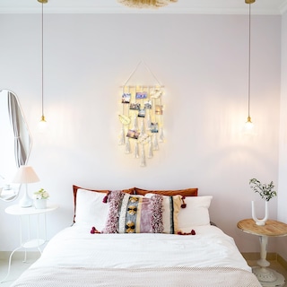Foto 3 | Foto 3 | Expositor De Fotos Colgante Mkono Boho En Macramé Con Luz 42 X 16 5 Cm - Venta Internacional.