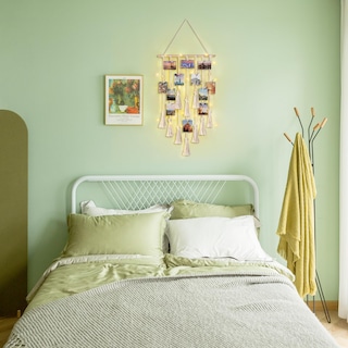 Foto 7 | Foto 7 | Expositor De Fotos Colgante Mkono Boho En Macramé Con Luz 42 X 16 5 Cm - Venta Internacional.